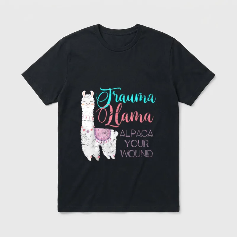 Trauma Lama Alpaca Nurse T-Shirt – Classic T-Shirt in Black
