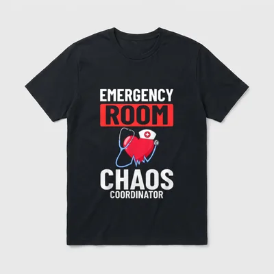 Emergency Room Technician ER Nurse Hospital T-Shirt – Emergency Room Chaos Coordinator – Classic T-Shirt in Black