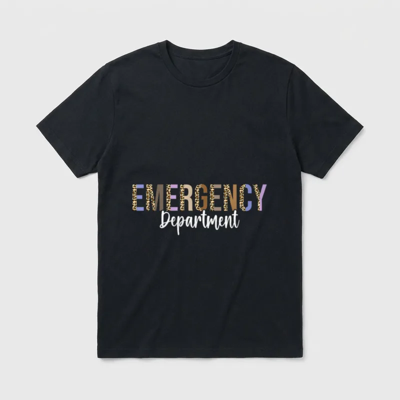 Emergency Department Room Healthcare Nursing Hem T-Shirt – Classic T-Shirt in Black