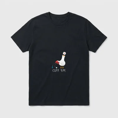 Cuff Em Goose Nurse Funny ER T-Shirt – Classic T-Shirt in Black