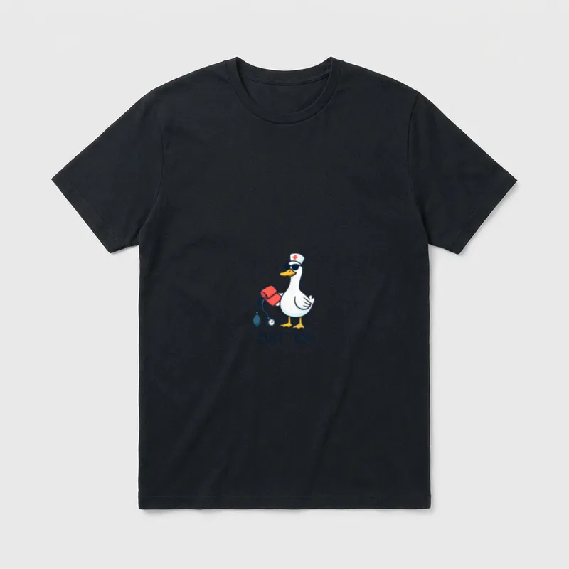 Cuff Em Goose Nurse Funny Lightweight T-Shirt – Classic T-Shirt in Black