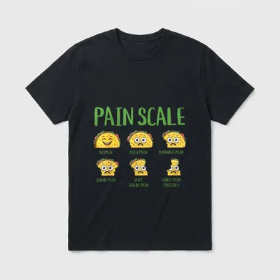 Taco Pain Scale Nurses Cinco De T-Shirt – Classic T-Shirt in Black