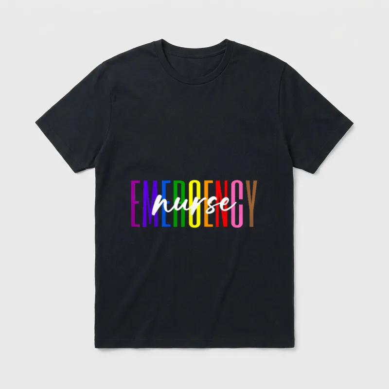 Emergency Nurse ER Room Pride Rainbow T-Shirt – Classic T-Shirt in Black