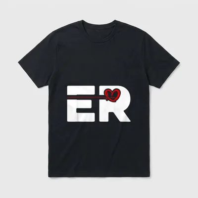 Emergency Nurse ER Heartbeat First Responder T-Shirt – Classic T-Shirt in Black
