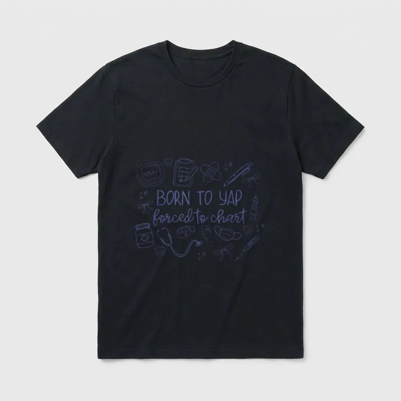 Yap Forced Chart ER Nurses T-Shirt – Classic T-Shirt in Black