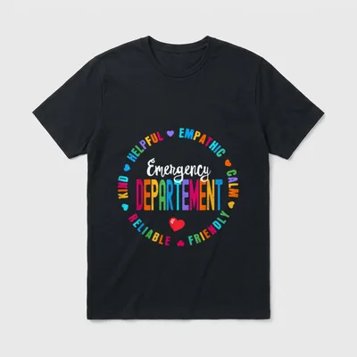 Emergency Room Room Healthcare Nurse Squad T-Shirt – Classic T-Shirt in Black