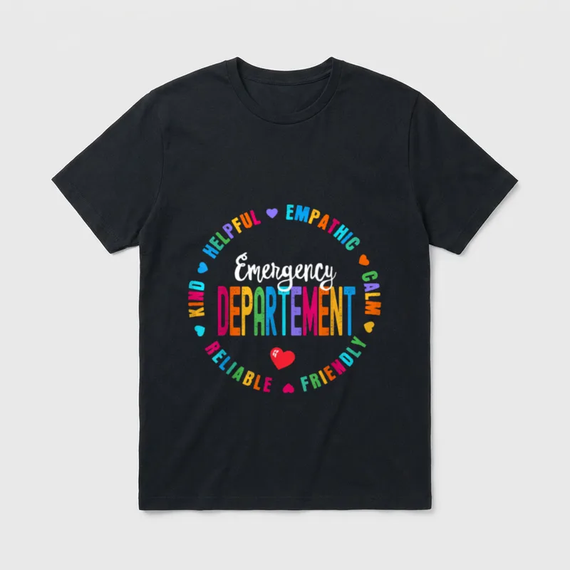 Emergency Room Room Healthcare Nurse Squad T-Shirt – Classic T-Shirt in Black