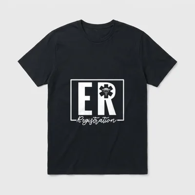 Emergency Registration ER Room Patient Register T-Shirt – Classic T-Shirt in Black