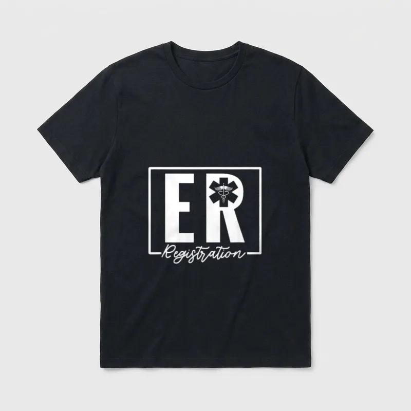 Emergency Registration ER Room Patient Register T-Shirt – Classic T-Shirt in Black