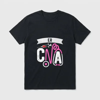 ER CNA Certified Nursing Assistant Emergency T-Shirt – Classic T-Shirt in Black