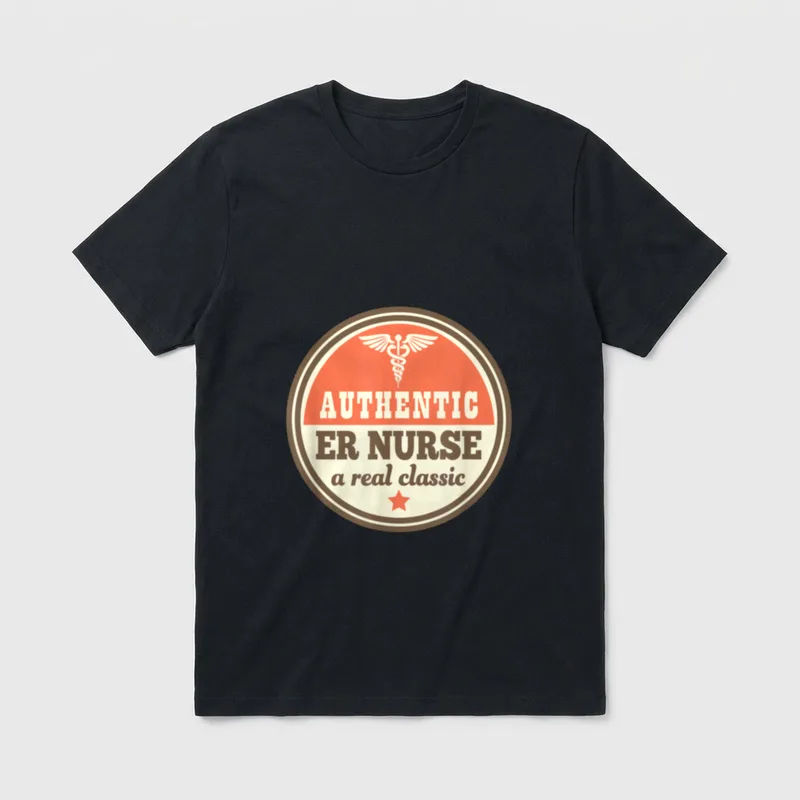 ER Nurse Emergency Room Appreciation T-Shirt – AUTHENTIC ER NURSE a real classic – Classic T-Shirt in Black