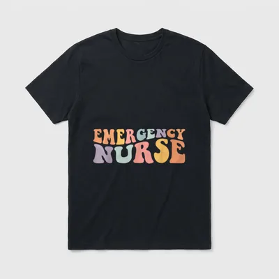 Groovy ER Nurse Emergency Room School T-Shirt – Classic T-Shirt in Black