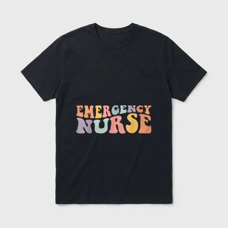 Groovy ER Nurse Emergency Room School T-Shirt – Classic T-Shirt in Black