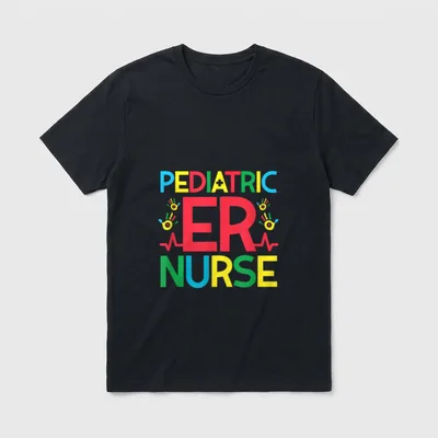 Pediatric ER Nurse Emergency Room RN T-Shirt – Classic T-Shirt in Black
