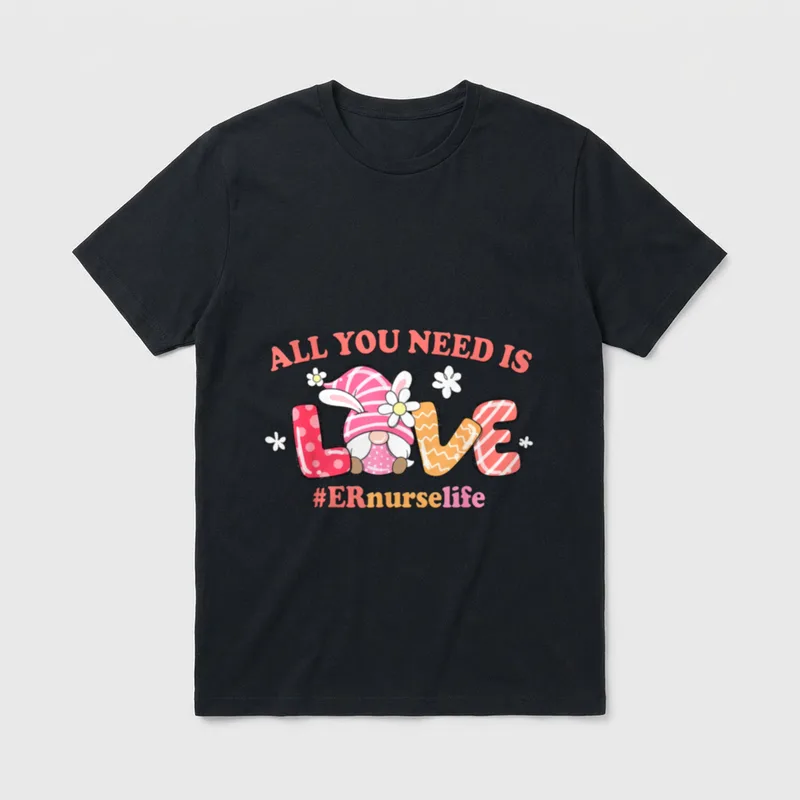 ER Nurse Week 2021 Spring Colorful T-Shirt – Classic T-Shirt in Black