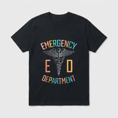 ER Nurse Emergency Room Registered Department T-Shirt – Classic T-Shirt in Black