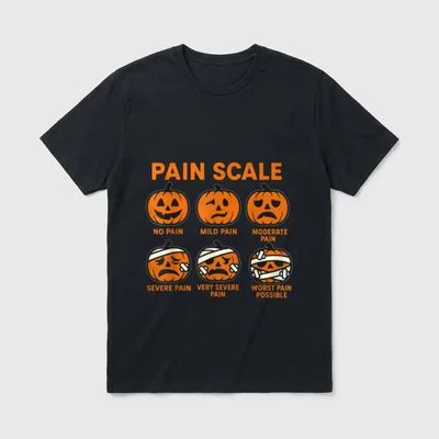 Nurse Pain Scale Halloween Medical Staff T-Shirt – Classic T-Shirt in Black
