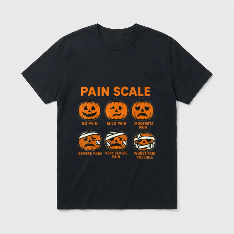 Nurse Pain Scale Halloween Medical Staff T-Shirt – Classic T-Shirt in Black