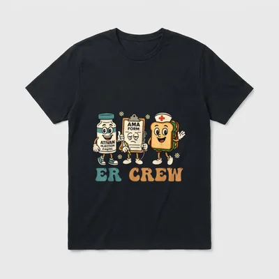 Crew Emergency Room Funny ED Nurse T-Shirt – Classic T-Shirt in Black