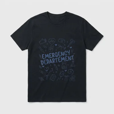 Emergency Department Room Healthcare ER Lightweight T-Shirt – Classic T-Shirt in Black