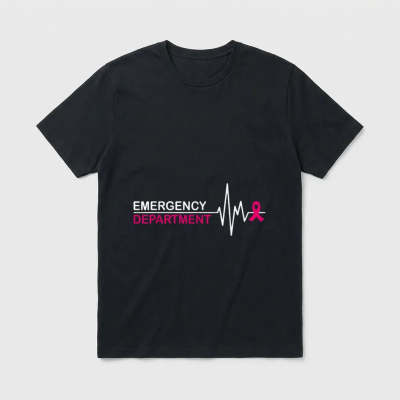 Emergency Department Room Nurse Breast Lightweight T-Shirt – Classic T-Shirt in Black