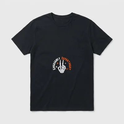 Emergency Department 2 Sided Halloween ER T-Shirt – Classic T-Shirt in Black