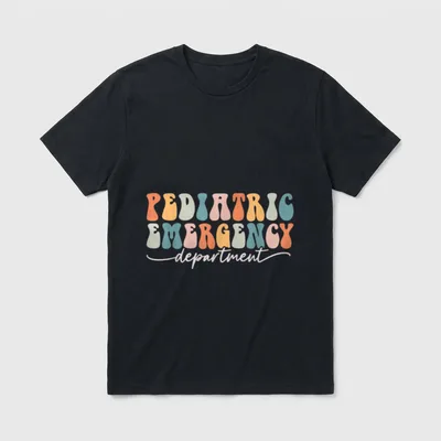 Pediatric ER Nurse Doctor T-Shirt – PEDIATRIC EMERGENCY department print – Classic T-Shirt in Black
