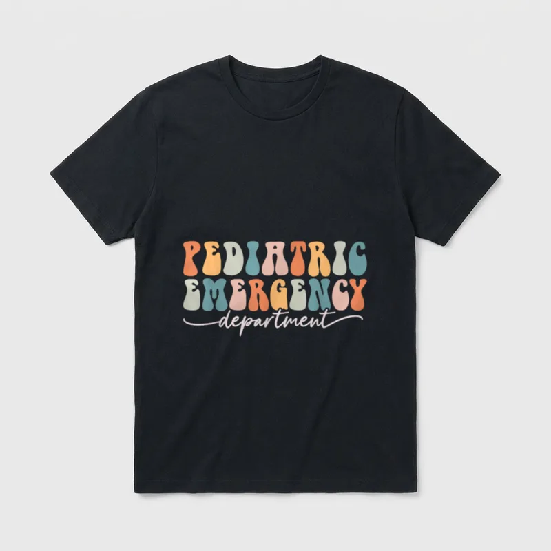 Pediatric ER Nurse Doctor T-Shirt – PEDIATRIC EMERGENCY department print – Classic T-Shirt in Black