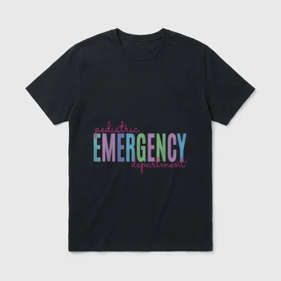 Pediatric Emergency Department ER Nurse Medicine T-Shirt – Classic T-Shirt in Black