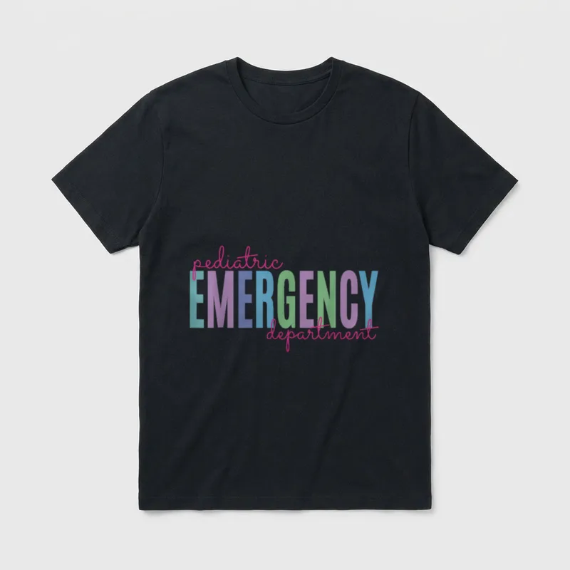 Pediatric Emergency Department ER Nurse Medicine T-Shirt – Classic T-Shirt in Black