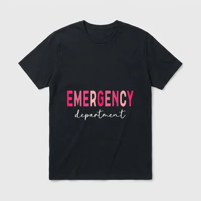 ER Nurse Emergency Department Nursing Week T-Shirt – Classic T-Shirt in Black