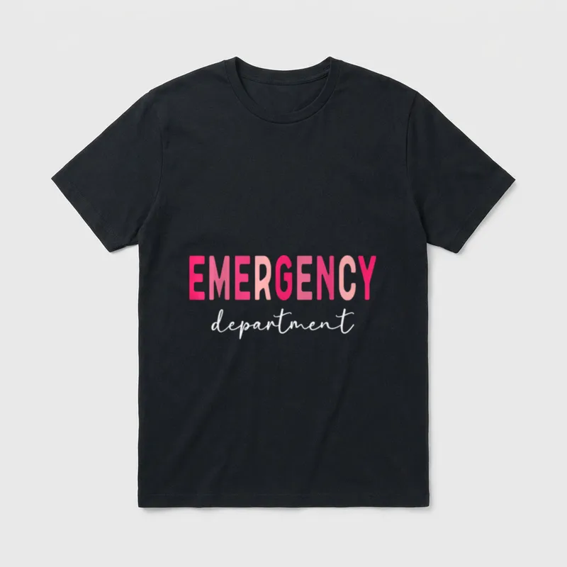 ER Nurse Emergency Department Nursing Week T-Shirt – Classic T-Shirt in Black