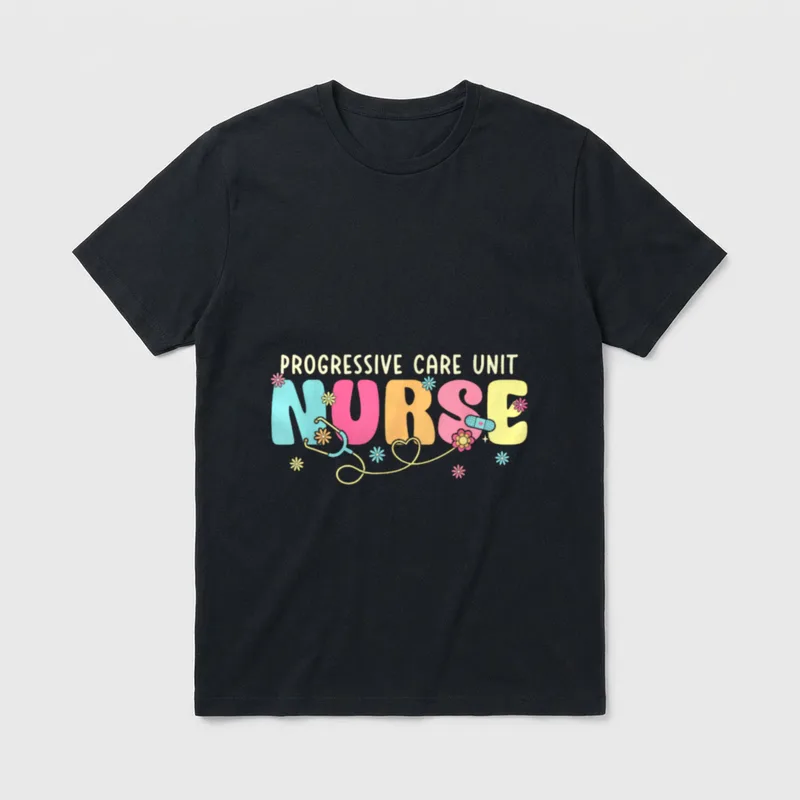 Progressive Care Unit Groovy PCU Emergency T-Shirt – Classic T-Shirt in Black