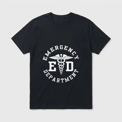 Care Giver RN Emergency Nurse ED T-Shirt – Classic T-Shirt in Black