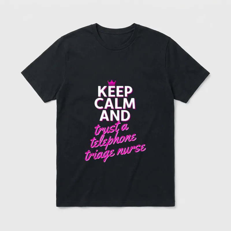 Trust a Telephone Triage Nurse T-Shirt – KEEP CALM AND trust a telephone triage nurse – Classic T-Shirt in Black