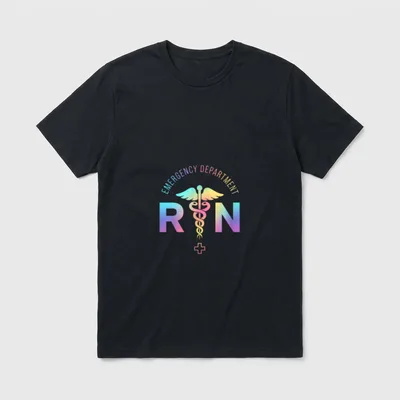 Nurse Emergency Department RN Caduceus Room T-Shirt – Classic T-Shirt in Black