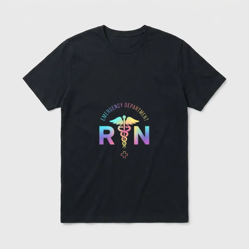 Nurse Emergency Department RN Caduceus Room T-Shirt – Classic T-Shirt in Black