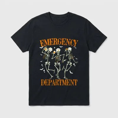 Er Nurse Funny Dancing Skeleton Emergency T-Shirt – Classic T-Shirt in Black
