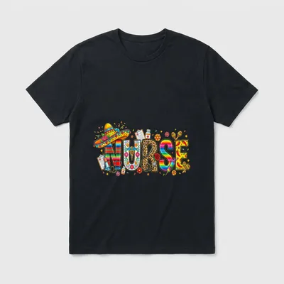 Latina ER Festive Mexican Nurse Cinco T-Shirt – Classic T-Shirt in Black