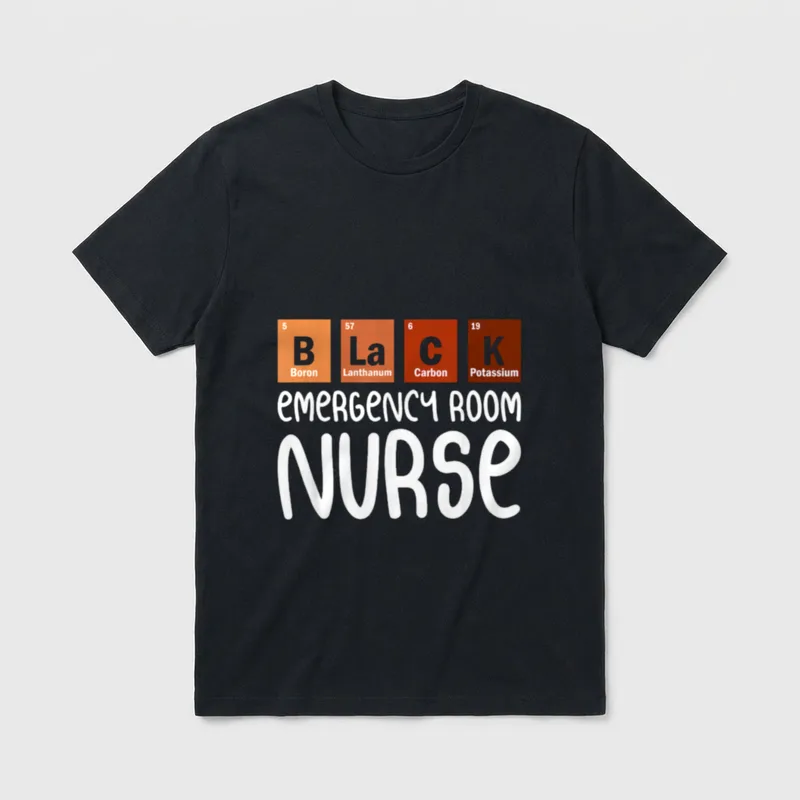ER Emergency Room Nurse Nurses Day T-Shirt – Classic T-Shirt in Black