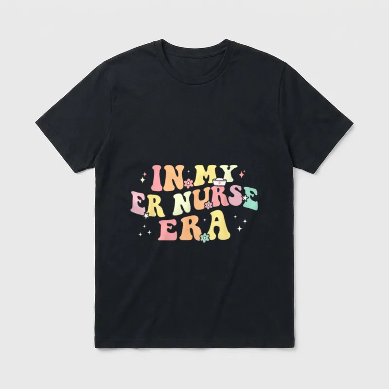 In My ER Nurse Era Retro T-Shirt – Classic T-Shirt in Black