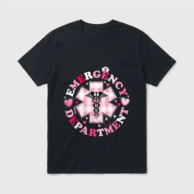 Emergency Department Valentines Day ER Celebrate T-Shirt – Classic T-Shirt in Black