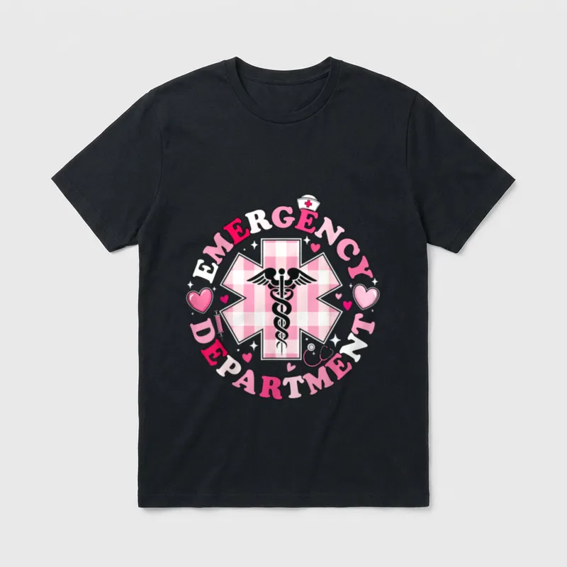 Emergency Department Valentines Day ER Celebrate T-Shirt – Classic T-Shirt in Black