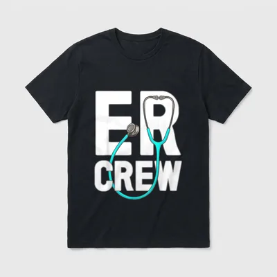 ER Crew Emergency Room Nurse Lightweight T-Shirt – Classic T-Shirt in Black