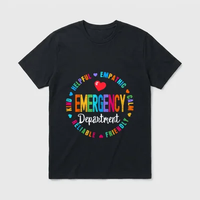 Emergency Department Room Healthcare Nursing Serves T-Shirt – Classic T-Shirt in Black