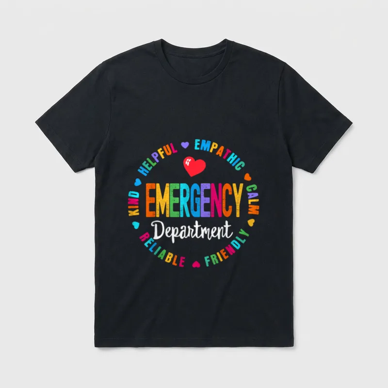 Emergency Department Room Healthcare Nursing Serves T-Shirt – Classic T-Shirt in Black