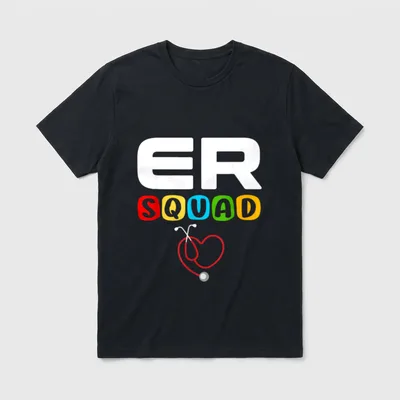 ER Squad Emergency Room Nurse T-Shirt – Classic T-Shirt in Black