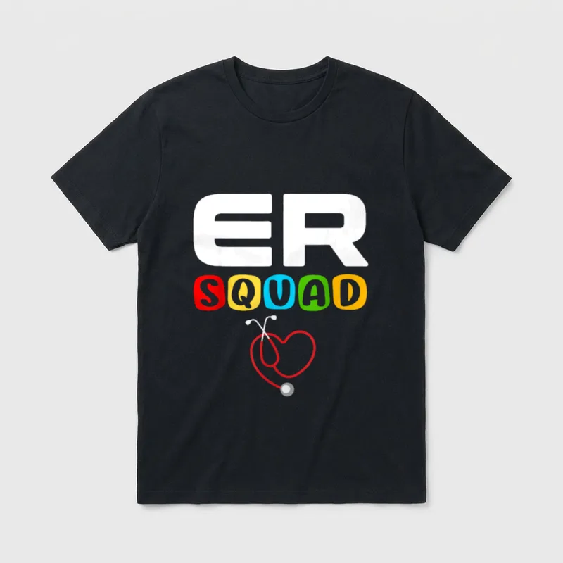 ER Squad Emergency Room Nurse T-Shirt – Classic T-Shirt in Black