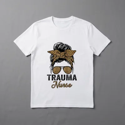 Trauma Nurse Appreciation Day Leopard T-Shirt – Classic T-Shirt in Black