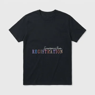 Room Registration Patient ER Registrar Clerks T-Shirt – Classic T-Shirt in Black